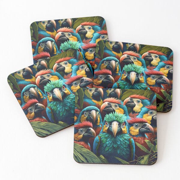 Item preview, Colorful Tropical Birds with Attitude designed and sold by FunWearVM.