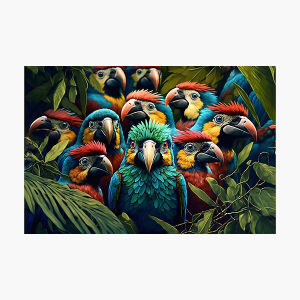 Item preview, Colorful Tropical Birds with Attitude designed and sold by FunWearVM.