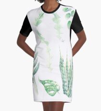 Watercolour house plants collection Graphic T-Shirt Dress