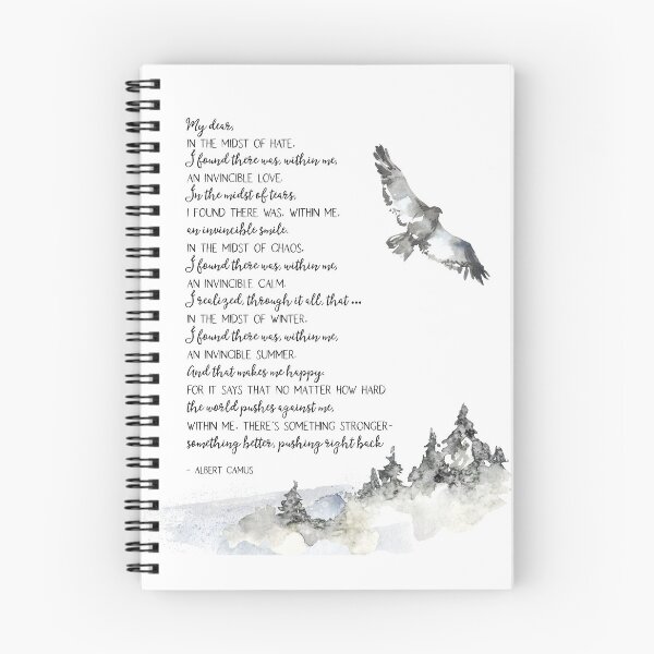 Item preview, Albert Camus Poem - Invincible Summer designed and sold by HeatherMoonArt.