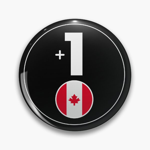 Item preview, CANADA country code +1 logo badge designed and sold by LeddsoDello.