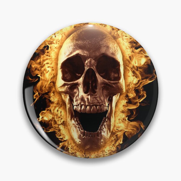 Item preview, Skull on Fire T-shirt designed and sold by graphiks.