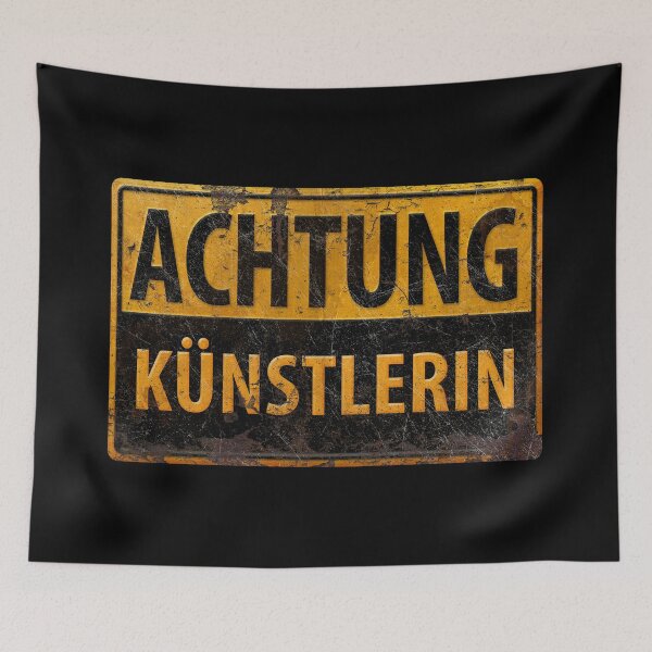 Item preview, ACHTUNG KÜNSTLERIN - German Artist Metal Sign - Deutsches Schild designed and sold by 26-Characters.