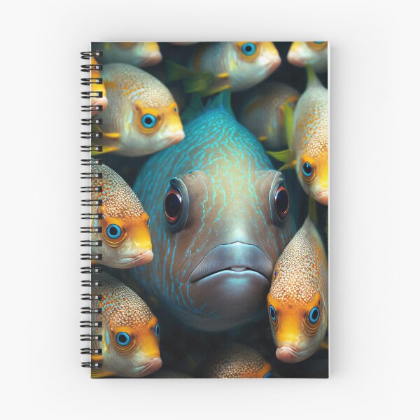 Item preview, School of Colorful Tropical Fish in Yellow and Blue designed and sold by FunWearVM.
