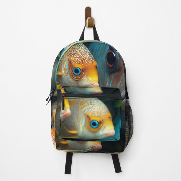 Item preview, School of Colorful Tropical Fish in Yellow and Blue designed and sold by FunWearVM.