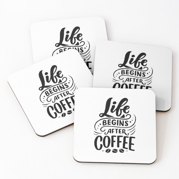 Aperçu de l'œuvre la vie commence après le café créée et vendue par WildndUnique.