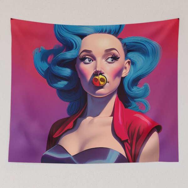 Item preview, Rockabilly girl designed and sold by BigBrainArtwork.