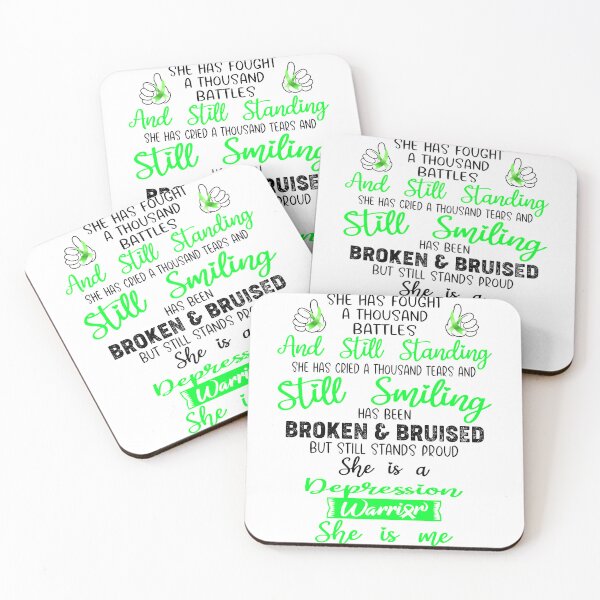 Item preview, Depression Warrior SHE IS ME - Support Depression Fighter Gifts designed and sold by Berriosly.