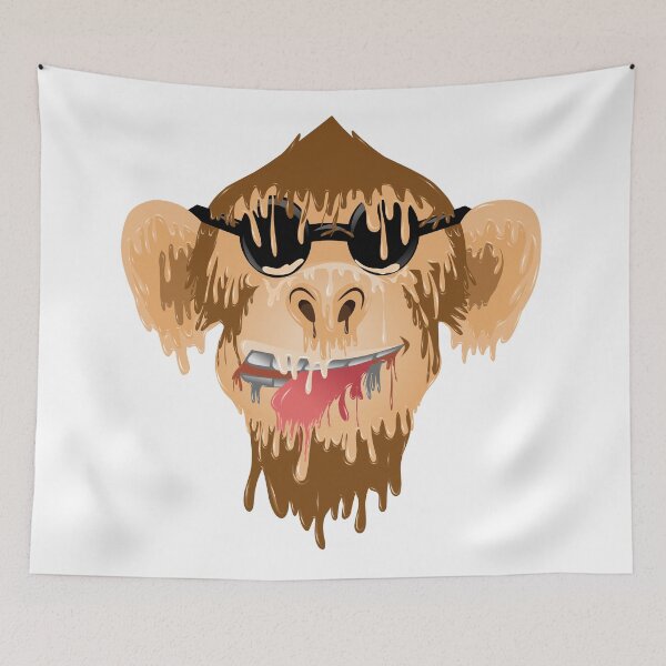 Item preview, grime art monkey illustration designed and sold by AmsaOza.