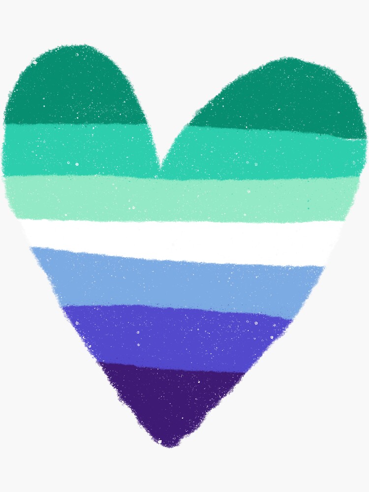 Gay Mlm Pride Flag Heart Sticker For Sale By Yummy Harley Redbubble 6891