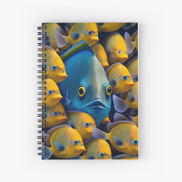 Watercolor School of Fish Spiral notebook