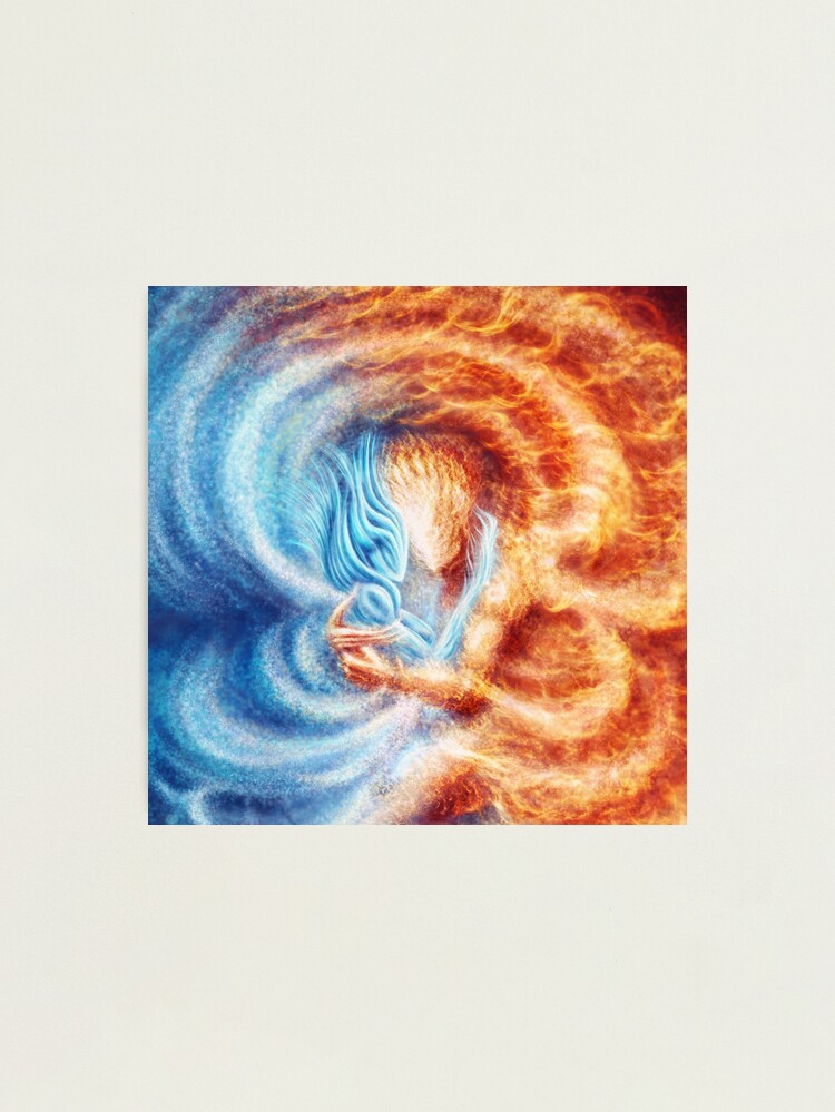 Alternate view of Fire and Ice (closeup, square) Photographic Print