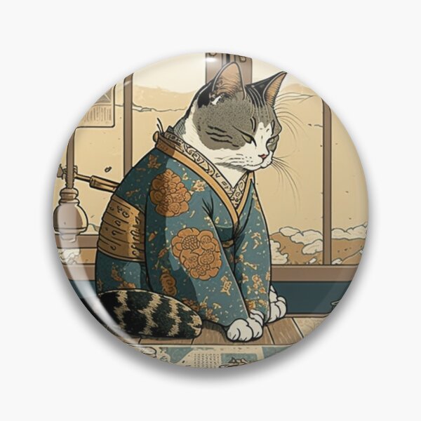Artikelvorschau, Ukiyo-E Kimono Japanische Katze im Kimono entworfen und verkauft von JCatDesign.