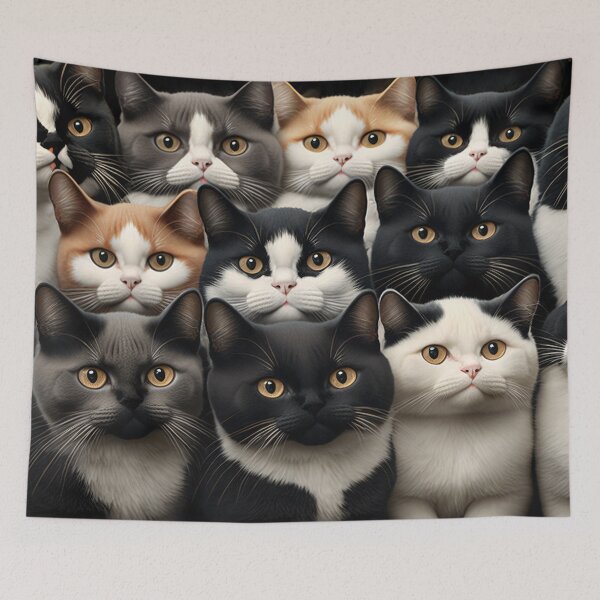 Item preview, Adorable Cat Group Photo designed and sold by FunWearVM.