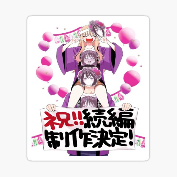  ikigomu-Kitagawa Marin Hitting Windows Anime Sono Bisque Doll  wa Koi wo Suru Decal Sticker for Car/Truck/Laptop