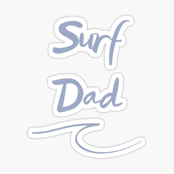 Surf Dad wave message Sticker