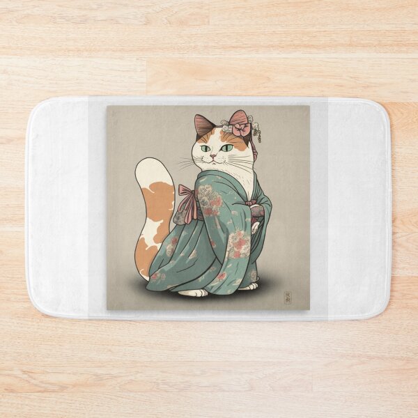 Item preview, Ukiyo-E kimono Japanese Cat In Kimono designed and sold by JCatDesign.