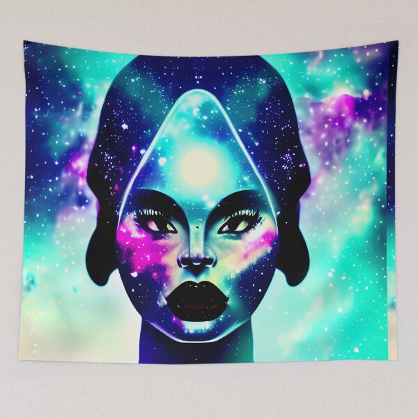 Item preview, Retrofuturism queen designed and sold by BigBrainArtwork.