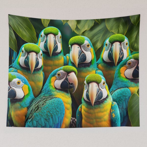 Item preview, Tropical Birds Group Photo Parrot Gathering designed and sold by FunWearVM.