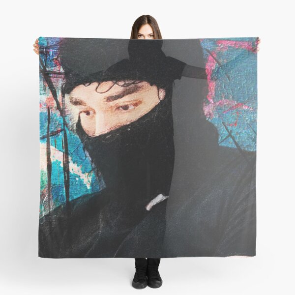 Yeat Balaclava Abstract Painting Graphic Design Fan Art Scarf