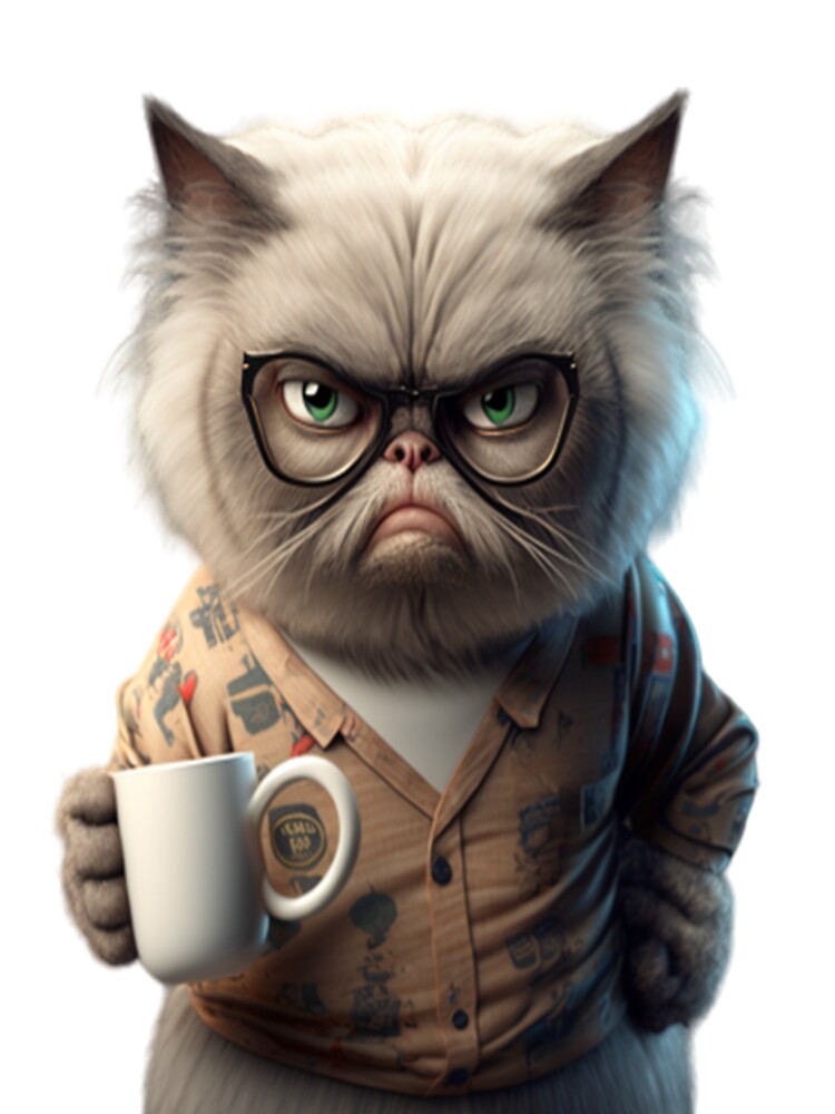 Meow Angry Cat Men's Pique Polo Shirt