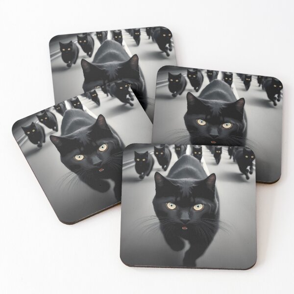 Item preview, Mob of Black Cats Running Towards You  designed and sold by FunWearVM.