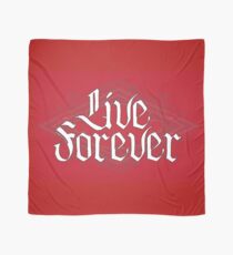 Live Forever - inspirierende Zitat Typografie - Rock-Stil-Schriftzug Tuch