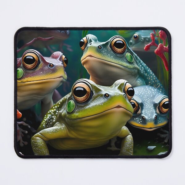 Item preview, Frog Portrait Cute Amphibians In The Forest Group Photo designed and sold by FunWearVM.