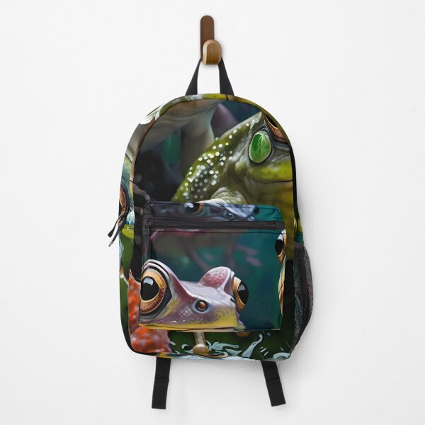 Item preview, Frog Portrait Cute Amphibians In The Forest Group Photo designed and sold by FunWearVM.