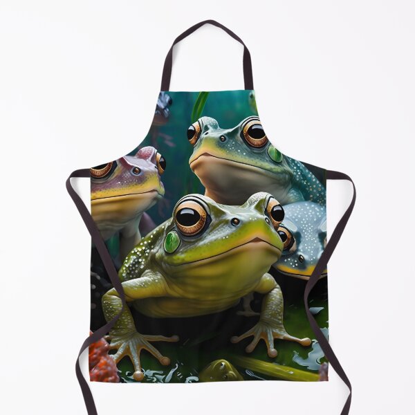 Item preview, Frog Portrait Cute Amphibians In The Forest Group Photo designed and sold by FunWearVM.