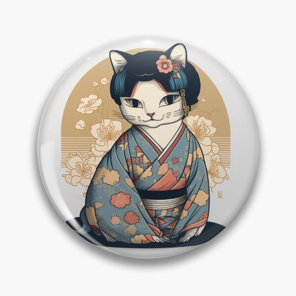 Artikelvorschau, Ukiyo-E Kimono Japanische Katze im Kimono entworfen und verkauft von JCatDesign.