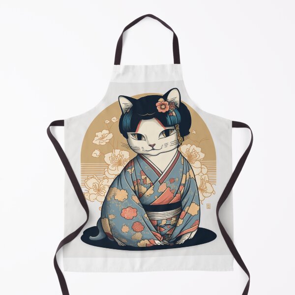Item preview, Ukiyo-E kimono Japanese Cat In Kimono designed and sold by JCatDesign.