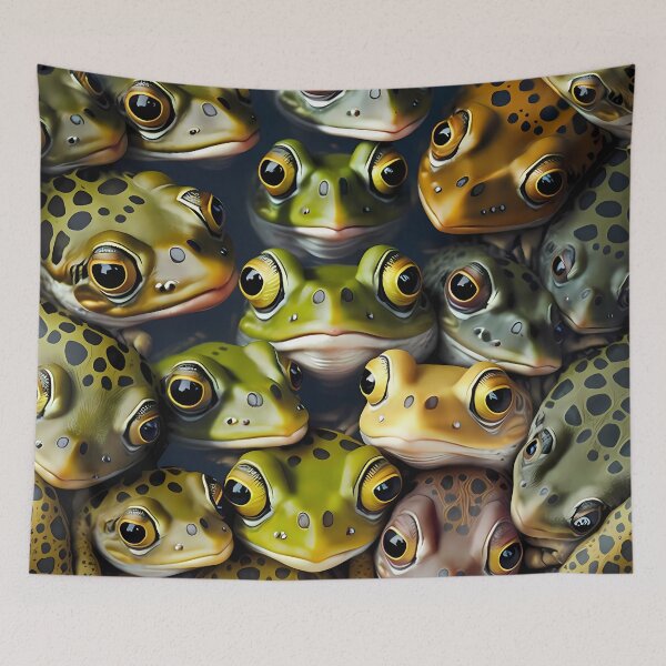 Item preview, Cute Frog Gathering Group Photo  designed and sold by FunWearVM.