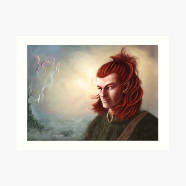 Wild Elf hunter, colour Art Print