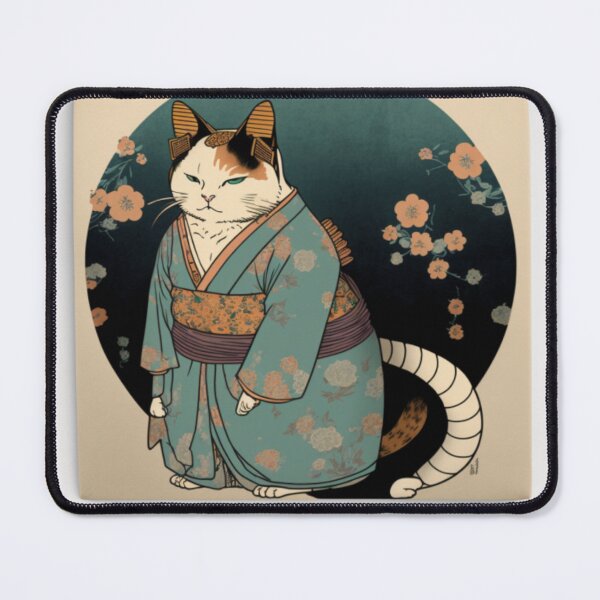 Item preview, Ukiyo-E kimono Japanese Cat In Kimono designed and sold by JCatDesign.