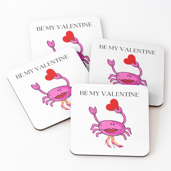 Item preview, BE MY VALENTINE PINK CRAB 1 RED HEART PINK SHOES designed and sold by EllieMonroe.