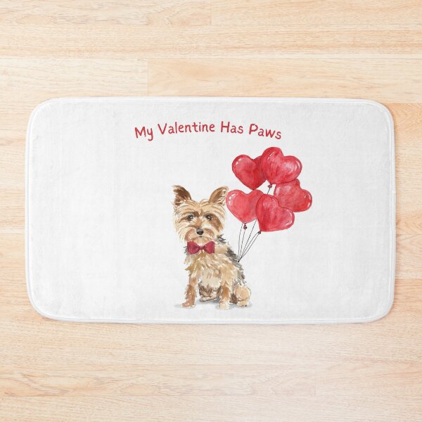 Item preview, My Valentine Has Paws - Yorkie Valentine designed and sold by beastieboutique.