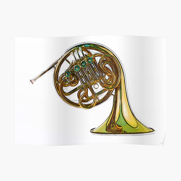"French Horn" Poster for Sale by vintageblue Redbubble