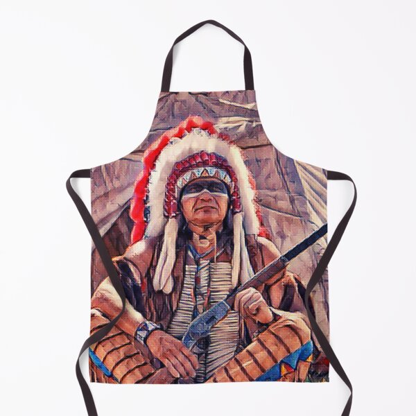 Item preview, american sitting chief indian in watercolor designed and sold by LGMmugsdesign.