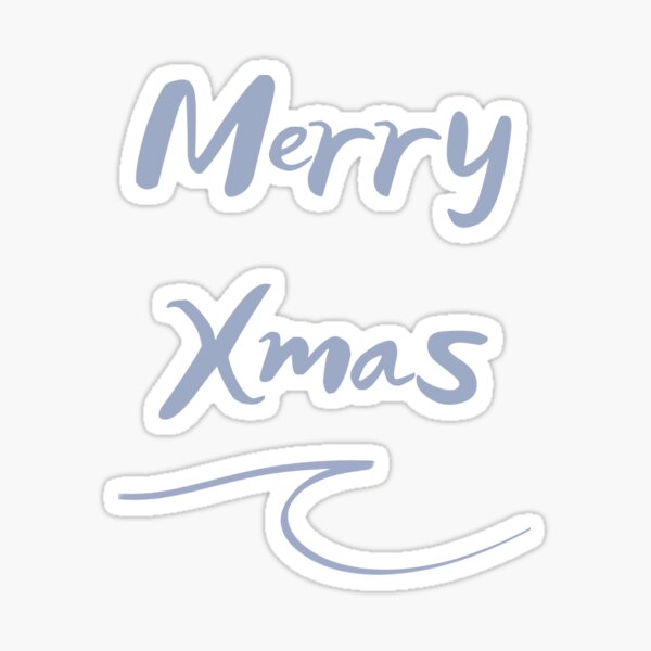 Merry Xmas gift message Surf lovers quote Sticker