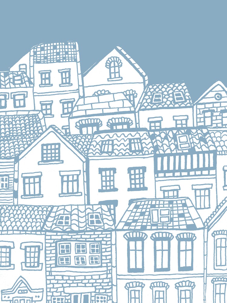 Old city - hand drawing by mirunasfia