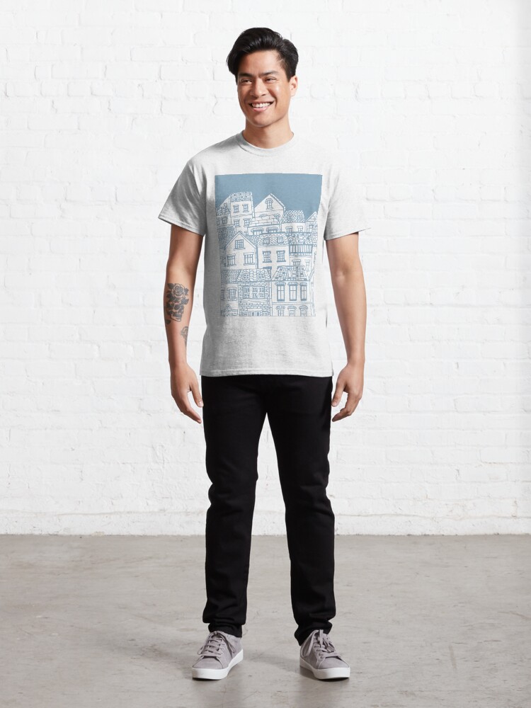 Alternate view of Old city - hand drawing Classic T-Shirt