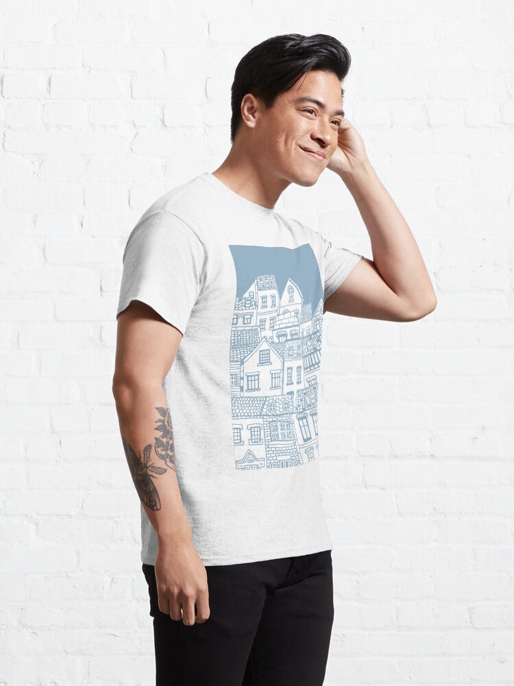 Alternate view of Old city - hand drawing Classic T-Shirt