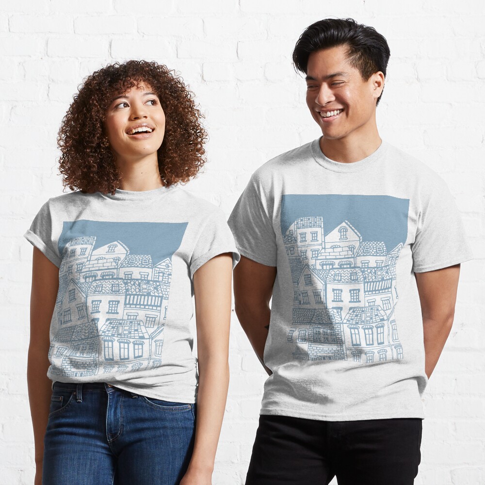 Old city - hand drawing Classic T-Shirt