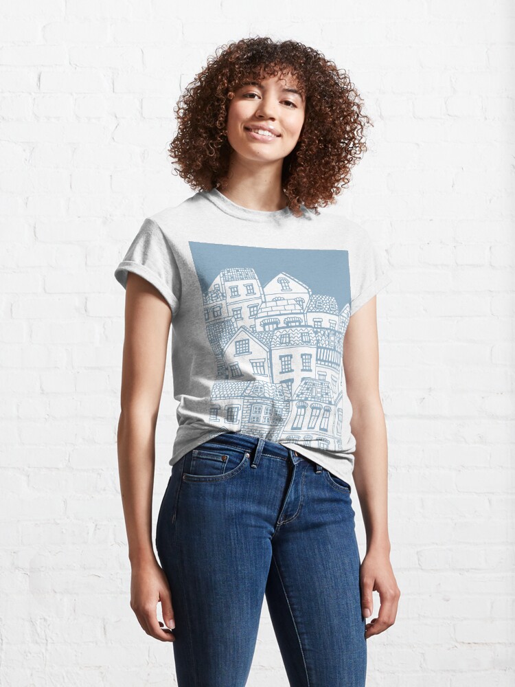 Alternate view of Old city - hand drawing Classic T-Shirt