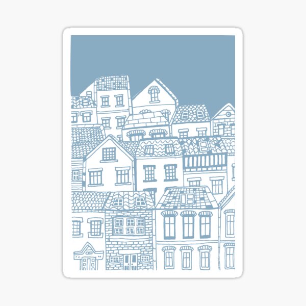 Old city - hand drawing Sticker