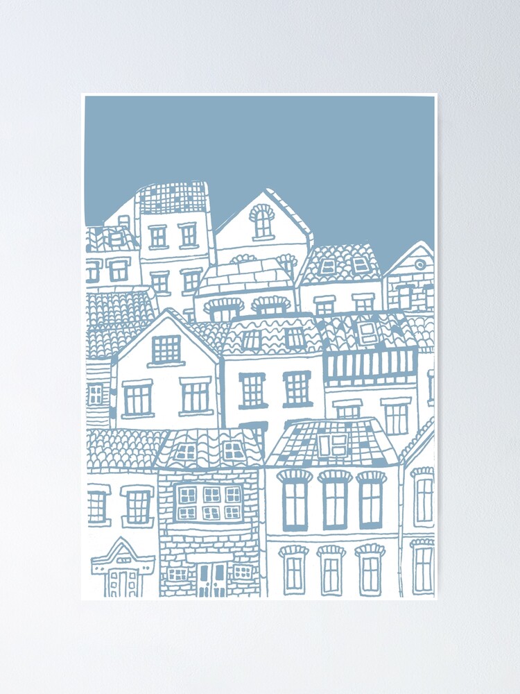 Alternate view of Old city - hand drawing Poster