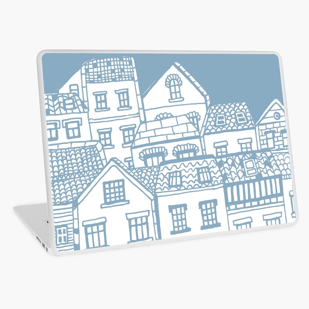 Old city - hand drawing Laptop Skin
