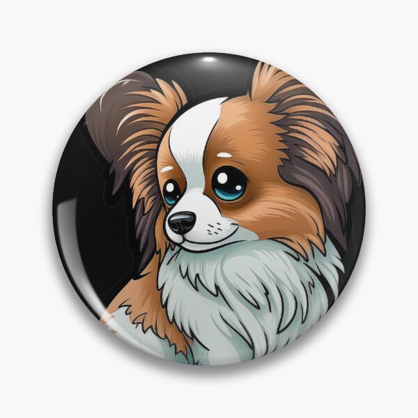 Item preview, Papillon Dog Sweet Kawaii Cartoon  designed and sold by UncannyCanvas.