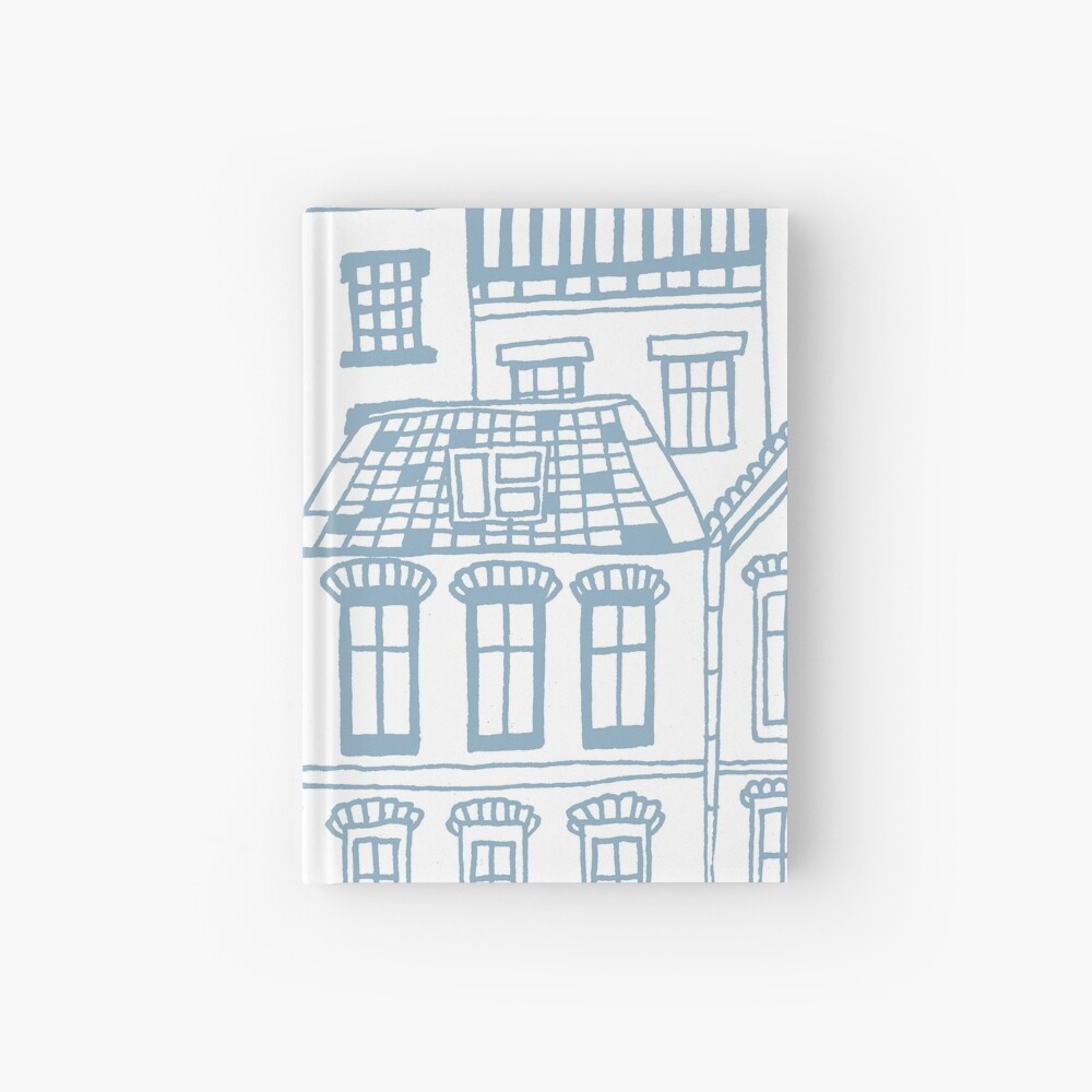 Old city - hand drawing Hardcover Journal